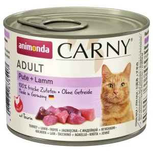 Sparpaket 6 x 200 g Animonda Carny Adult Pute + Lamm Katzen Nassfutter Markenprodukt